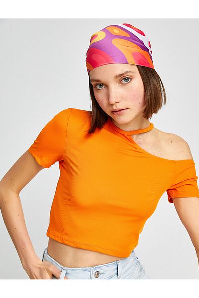 Koton One Shoulder Asymmetrical T-Shirt