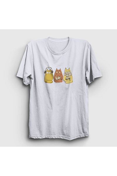 Presmono Μπλουζάκι Unisex White Cat Brothers Cat 287633 ττ