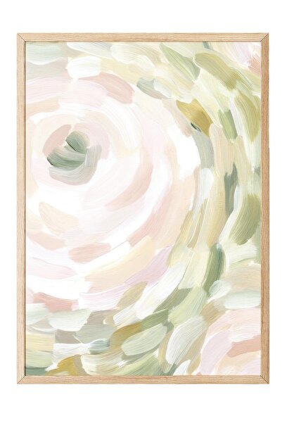 Postifull Abstract Spring Flowers Framed Painting, Vertical Wall Painting Comfort Series No:108546