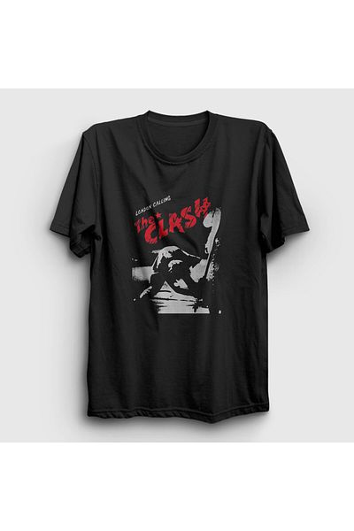 Presmono Μπλουζάκι Unisex Μαύρο London Calling The Clash 384061 ττ