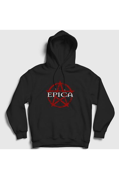 Presmono Φούτερ Unisex Μαύρο Pentagram Epica με κουκούλα 385288 ττ