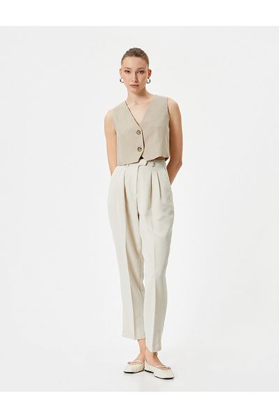 Koton 4sak40221pw 080 Tas - Women's Modal Woven Trousers