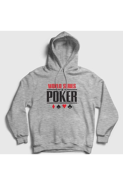 Presmono Φούτερ με κουκούλα Unisex Grey Wsop World Series Of Poker 363720 ττ