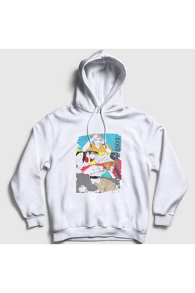 Presmono Φούτερ με κουκούλα Unisex White Lost In Paradise V2 Jujutsu Kaisen 351963 ττ