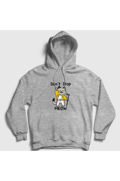 Presmono Φούτερ με κουκούλα Unisex Grey Meow Queen Freddie Mercury 407872 ττ