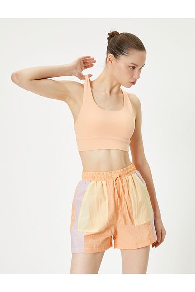 Koton Covered Sports Bra with Cross Strap on the Back
