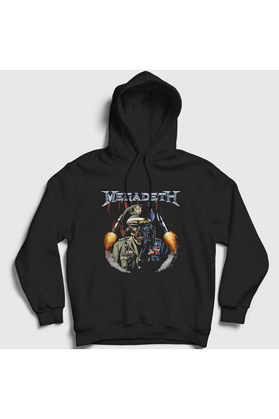 Presmono Φούτερ Unisex Μαύρο Rattlehead Megadeath με κουκούλα 390147 ττ