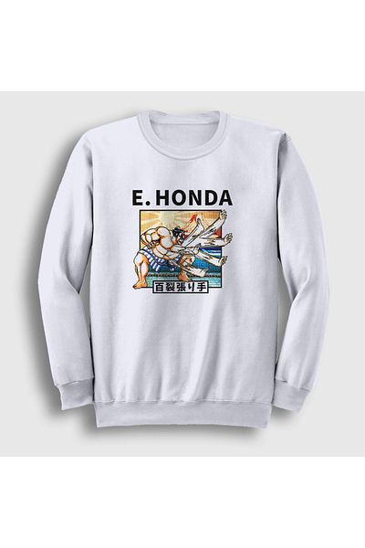 Presmono Unisex Λευκό φούτερ Honda Game Street Fighter 403961 ττ