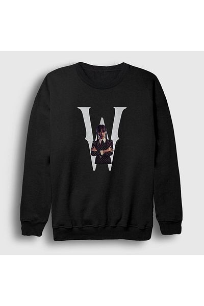 Presmono Unisex Μαύρο W Τετάρτη Addams Family Φούτερ Addams Family 366558 ττ