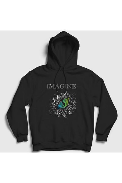 Presmono Φούτερ Unisex Black Eye Imagine Dragons με κουκούλα 399527 ττ