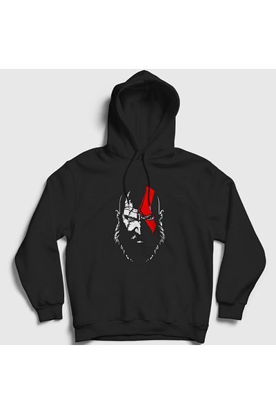 Presmono Unisex Μαύρο φούτερ με κουκούλα Kratos God Of War 405337 ττ