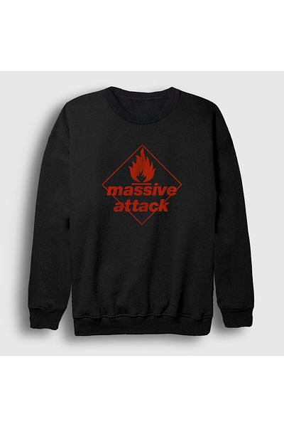 Presmono Φούτερ Unisex Μαύρο λογότυπο Massive Attack 382470 ττ
