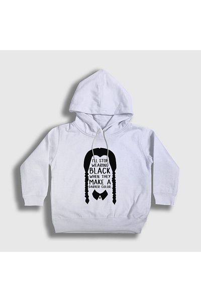 Presmono Unisex Παιδικό Λευκό Σκούρο Τετάρτης Addams Family Addams Family φούτερ με κουκούλα 365208 ττ