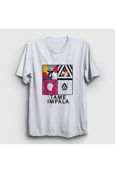 Presmono Μπλουζάκι Unisex Λευκή αφίσα Tame Impala 385401 ττ