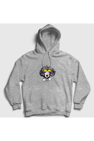 Presmono Φούτερ με κουκούλα Unisex Grey Poodle Dog Dog 409940 ττ