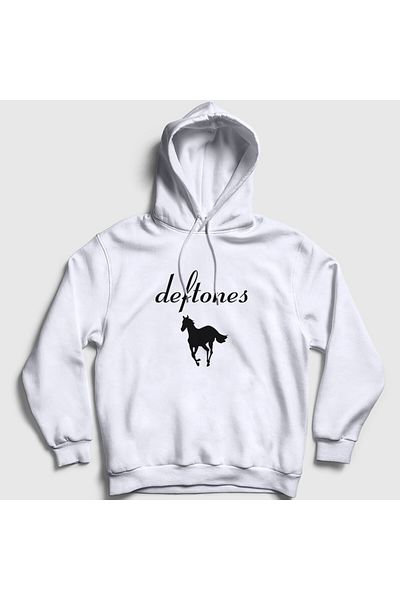 Presmono Φούτερ Unisex White Horse Deftones με κουκούλα 380991 ττ