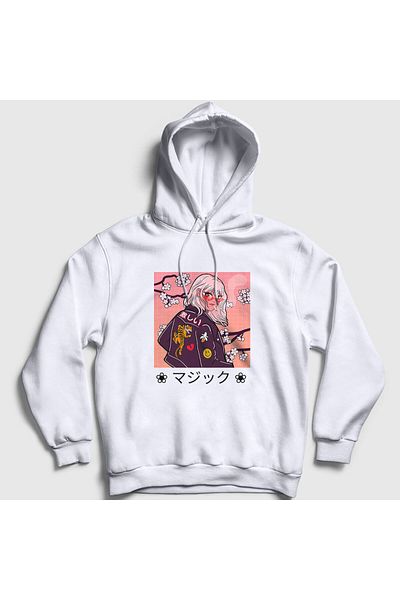 Presmono Φούτερ με κουκούλα Unisex White Cute Girl V2 Anime 349077 ττ