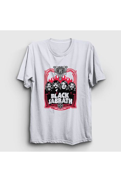 Presmono Μπλουζάκι Unisex White Band V2 Black Sabbath 376010 ττ
