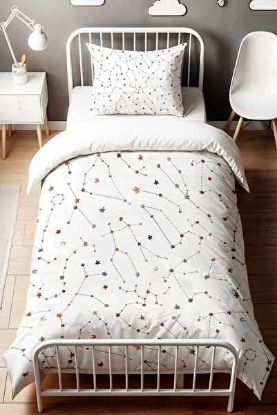 EVPANYA Bohemian Star Map Patterned Single Baby Kids Duvet Cover Set
