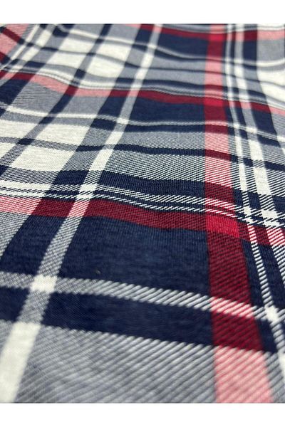 PİERLES Pantaloni de pijama pentru femei cu model în carouri cu panglică -p01
