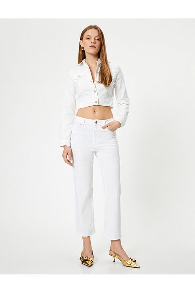 Koton Τζιν Flare Crop - Short Leg Skinny Fit Jeans