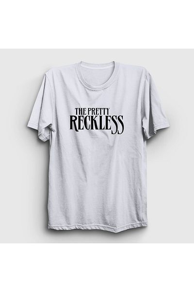 Presmono Unisex Λευκό λογότυπο The Pretty Reckless T-shirt 383393 ττ