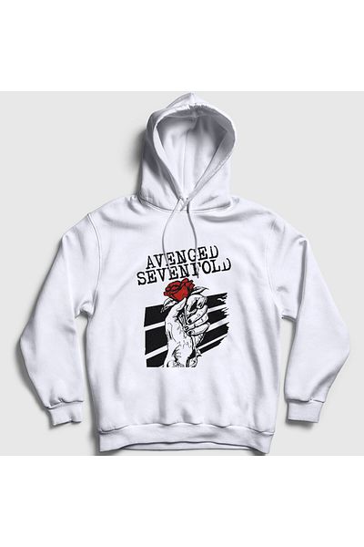 Presmono Φούτερ Unisex White Rose Avenged Sevenfold Hooded 386797 ττ