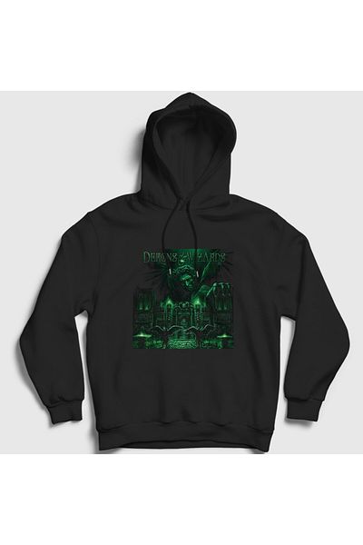 Presmono Φούτερ με κουκούλα Unisex Black Castle Demons And Wizards 395950 ττ