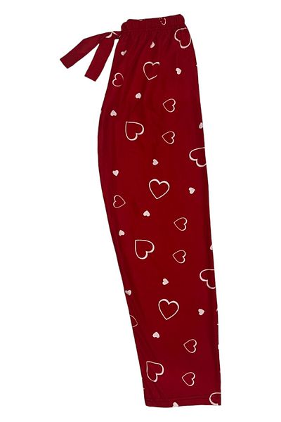 PİERLES Ribbon Plaid Women's Sleepwear Bottom Suede Fabric -P01