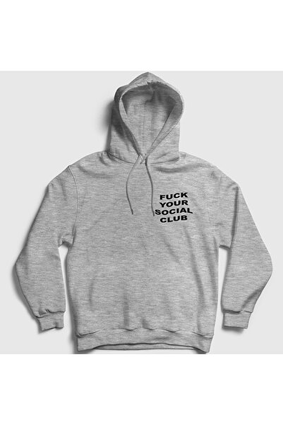 Presmono Unisex Γκρι Φούτερ με Κουκούλα - Κάνε το Σοσιαλικό σου Κλαμπ να ξεφυ...