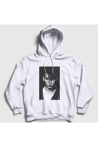 Presmono Hanorac cu glugă unisex alb Young V2 Johnny Depp355009tt