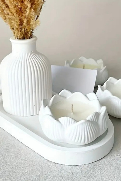 Bernami Pinterest set od 3 dekorativna držača za čajne sveće u obliku lotosa ...