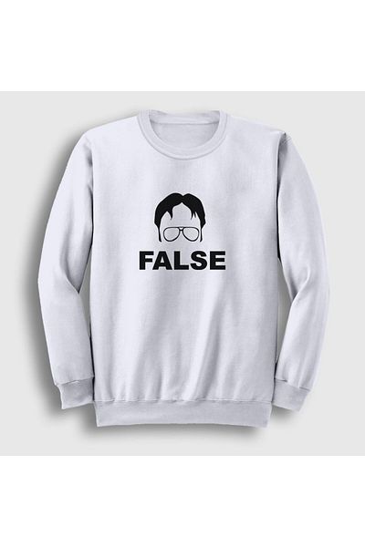Presmono Unisex Λευκό Ψεύτικο Τηλεοπτική Σειρά Dwight Schrute The Office Φούτερ 345500 ττ