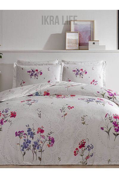 Taç Komae Lila Deluxe Satin Double Duvet Cover Set