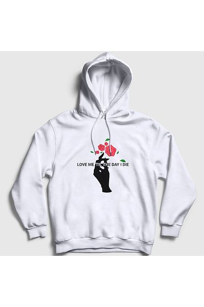 Presmono Φούτερ Unisex White Rose 5 Seconds Of Summer με κουκούλα 386737 ττ