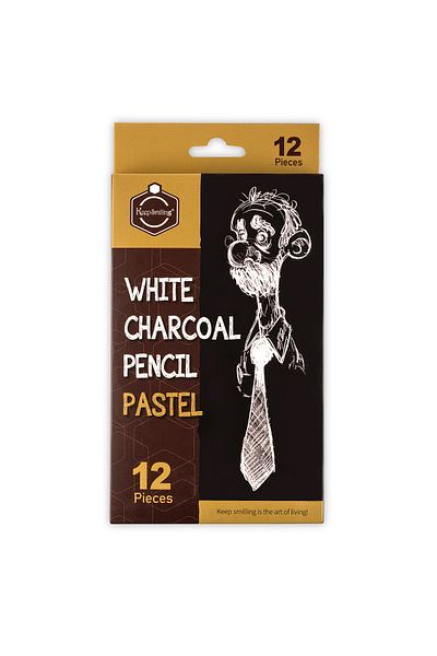 hobi24 White Pastel Pen Set - 12 Pieces