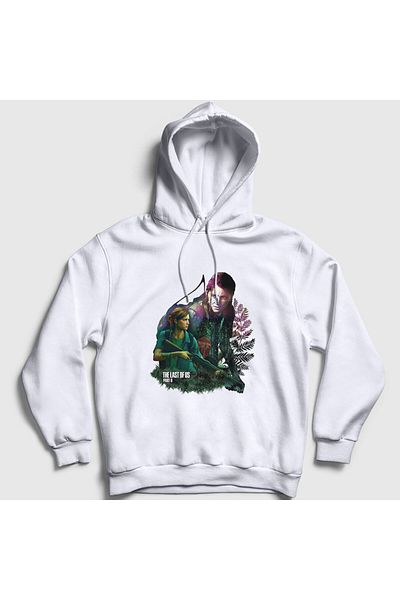 Presmono Φούτερ με κουκούλα Unisex White Ellie Game Last Of Us 357723 ττ