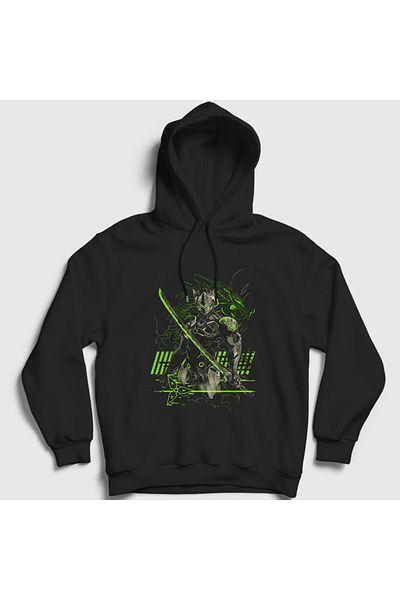 Presmono Φούτερ με κουκούλα Unisex Black Genji V2 Gaming Overwatch 358607 ττ