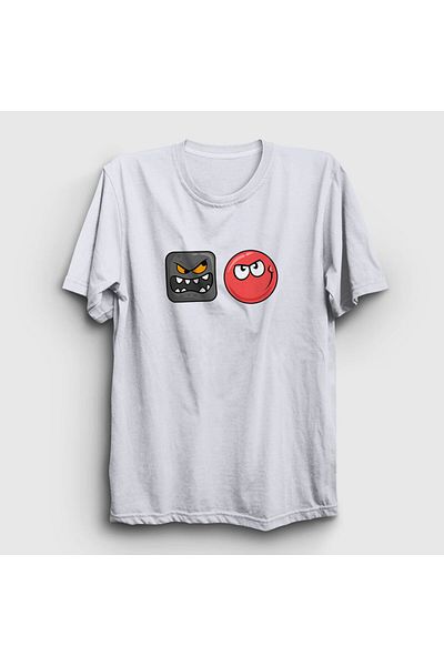Presmono Μπλουζάκι Unisex White Evil Square Game Red Ball 358038 ττ