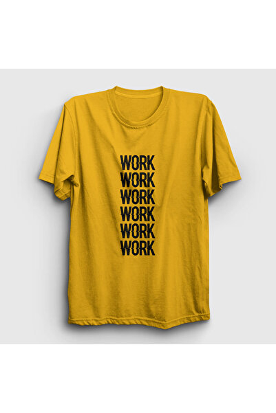 Presmono Unisex žuta radna radna radna Rihanna T-shirt 341960tt