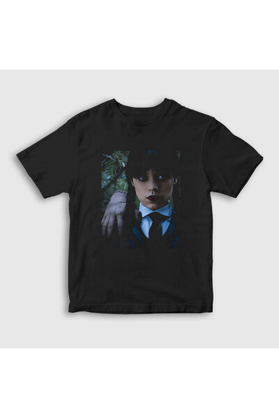 Presmono Unisex dečja crna stvar i Wednesday Addams Family Addams Family T-sh...
