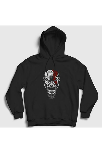 Presmono Φούτερ με κουκούλα Unisex Black Rage Kratos God Of War 410741 ττ