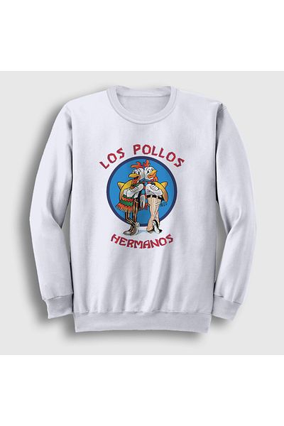 Presmono Unisex Λευκό Los Pollos Hermanos Breaking Bad φούτερ 406771 ττ