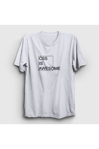 Presmono Μπλουζάκι Unisex White Css Is Awesome Developer Software 357242 ττ