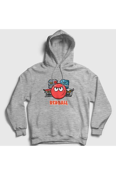 Presmono Φούτερ Unisex Grey Crew Game Red Ball Hooded 357162 ττ