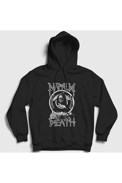 Presmono Унисекс суитшърт с качулка Black Life Napalm Death 381582tt