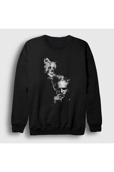 Presmono Унисекс суитшърт с черен череп и Джейсън Стейтъм 411999tt