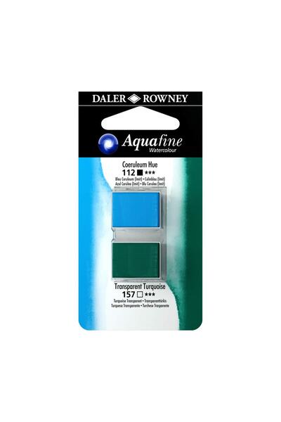 Daler Rowney 2'li Suluboya Tableti, Coeruleum Hue / Transparent Turquoise