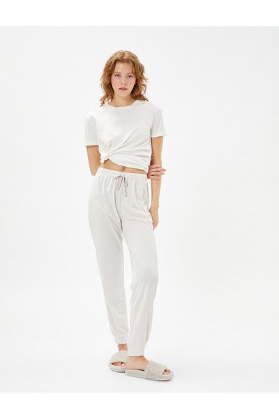 Koton Pantaloni de pijama Jogger Croială confortabilă cu talie elastică
