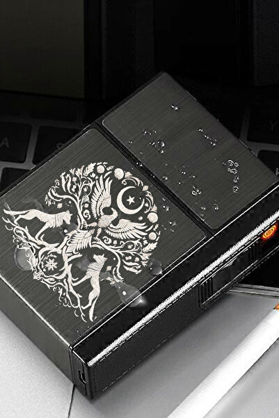 tusah Usb Şarjlı Elektronik Çakmak Taşınabilir Sigara Tabakası ku